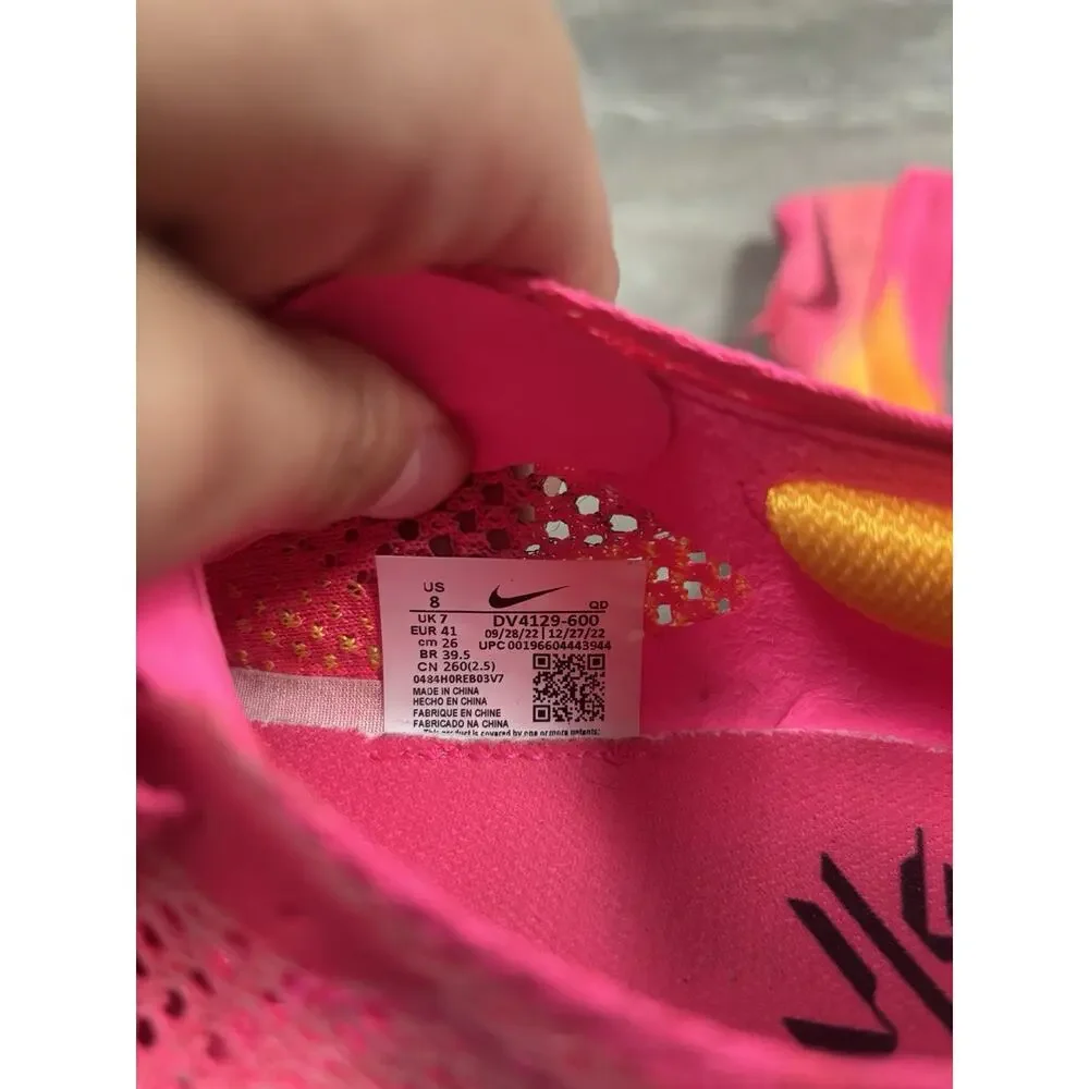 Nike ZoomX Vaporfly Next% 3 Hyper Pink Laser Orange Men's Size 8 DV4129-600